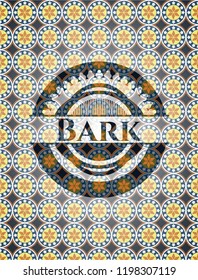 Bark arabesque style emblem. arabic decoration.