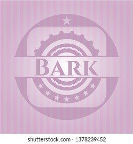 Bark pink emblem. Vintage.