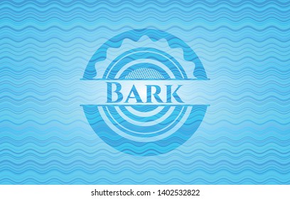 Bark sky blue water wave emblem background. Vector Illustration. Detailed.