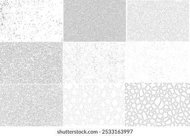 vetor de casca, padrões de mosaico de ladrilhos quebrados. textura interior linha de fundo arte. conjunto de elementos gráficos desenho para arquitetura e design de paisagem. padrão cad