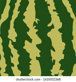 Bark watermelon of realistic texture. Vector background green watermelon skin.
