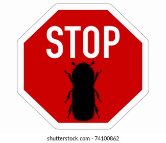 Bark-beetle stop sign