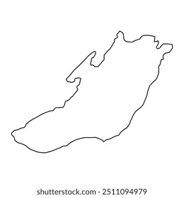 Stadtplan von Barkhan, Verwaltungsbezirk von Pakistan. Vektorgrafik.