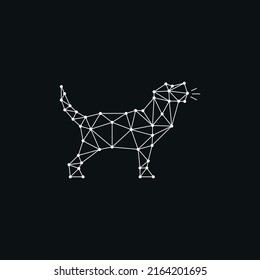 Barking dog vector. minimalist and modern Dog vector logo design.
