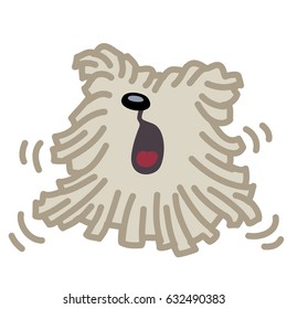 Barking Lap Dog Vector Illustration