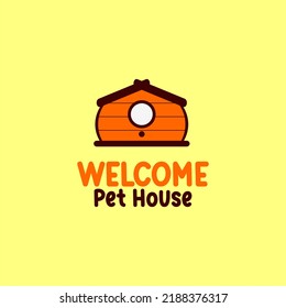 Barkitecture cartoon Dog House, Wood bird, pet house Vector Icon logo symbol sign Illustration. Dog House Flat Icon. isolated, simple and minimalistic vector