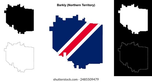 Barkly (Northern Territory) outline map set