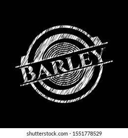 Barley with chalkboard texture. Vector Illustration. Detailed.