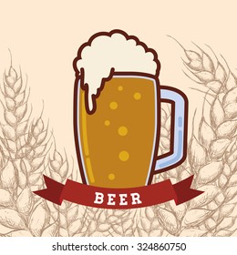 Barley  concept and wheat design, vector illustration 10 eps graphic.