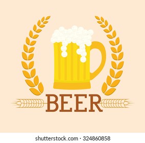 Barley  concept and wheat design, vector illustration 10 eps graphic.