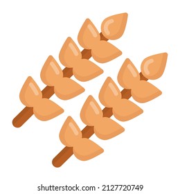 Barley in editable vector design, healthy food 

