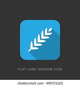 Barley Flat blue long shadow Icon / Logo Design