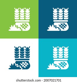 Barley Flat four color minimal icon set