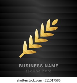 Barley Gold and Black silk fashion premium icon / Logo