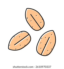 barley grain peeled color icon vector. barley grain peeled sign. isolated symbol illustration