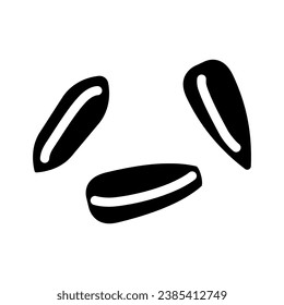 barley grain peeled glyph icon vector. barley grain peeled sign. isolated symbol illustration