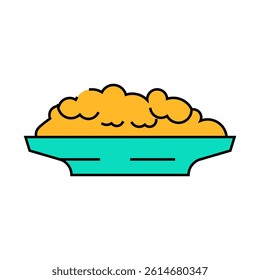barley grain pile peeled line icon vector. barley grain pile peeled sign. isolated symbol illustration