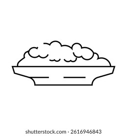 barley grain pile peeled line icon vector. barley grain pile peeled sign. isolated contour symbol black illustration