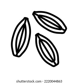 barley grain unpeeled line icon vector. barley grain unpeeled sign. isolated contour symbol black illustration