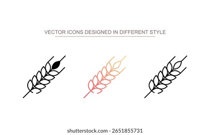 Barley icon design with white background stock illustration