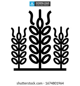 barley icon or logo isolated sign symbol vector illustration - high quality black style vector icons
