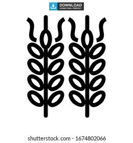 barley icon or logo isolated sign symbol vector illustration - high quality black style vector icons
