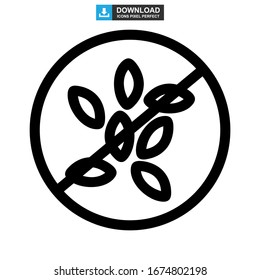 barley icon or logo isolated sign symbol vector illustration - high quality black style vector icons
