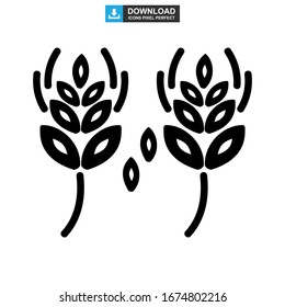 barley icon or logo isolated sign symbol vector illustration - high quality black style vector icons
