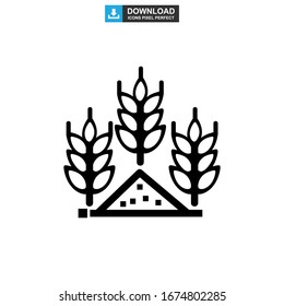 barley icon or logo isolated sign symbol vector illustration - high quality black style vector icons
