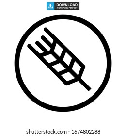 barley icon or logo isolated sign symbol vector illustration - high quality black style vector icons
