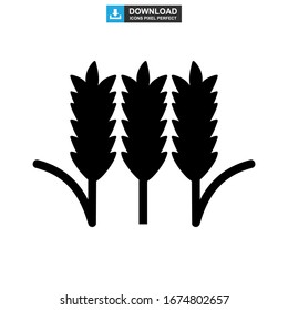 barley icon or logo isolated sign symbol vector illustration - high quality black style vector icons

