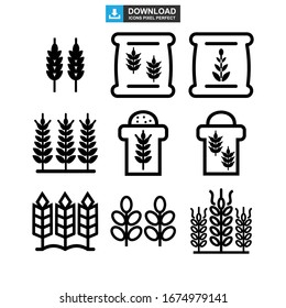 barley icon or logo isolated sign symbol vector illustration - Collection of high quality black style vector icons
