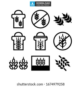 barley icon or logo isolated sign symbol vector illustration - Collection of high quality black style vector icons
