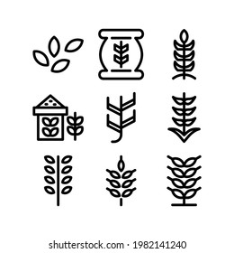 barley icon or logo isolated sign symbol vector illustration - Collection of high quality black style vector icons
