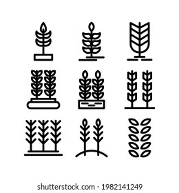 barley icon or logo isolated sign symbol vector illustration - Collection of high quality black style vector icons
