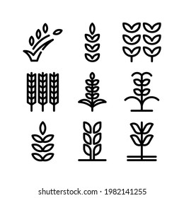 barley icon or logo isolated sign symbol vector illustration - Collection of high quality black style vector icons
