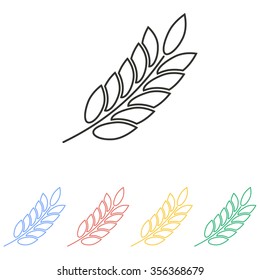 Barley  icon  on white background. Vector illustration.