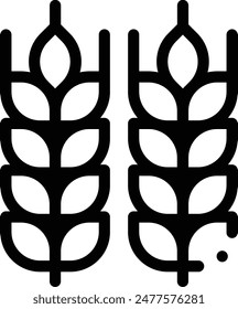 barley icon. Thin Linear Style Design Isolated On White Background