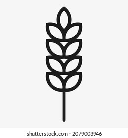 Icono de cebada. Ilustración vectorial aislada en fondo blanco.