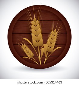 Barley icons on white background, vector illustration, EPS 10