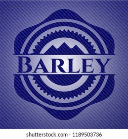 Barley jean or denim emblem or badge background