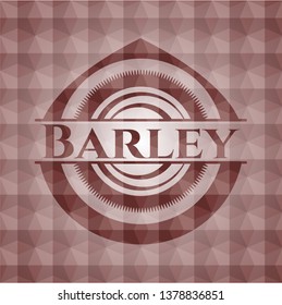 Barley red geometric pattern emblem. Seamless.