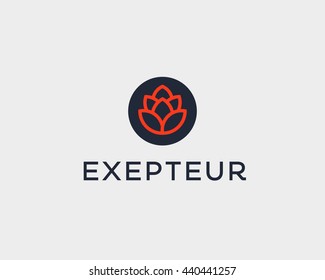 Barley shape for brewery logotype. Beer vector logo design template. Pub modern symbol. Stylized mug of beer badge emblem. 