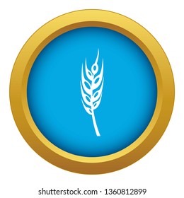 Barley spike icon blue vector isolated on white background for any design