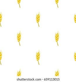 Barley spike pattern seamless for any design vector illustration