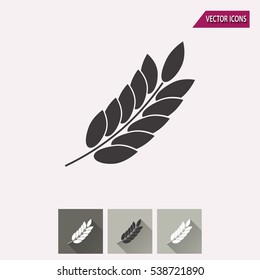 Barley vector icon. Illustration isolated for graphic and web design.