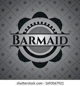 Barmaid dark badge. Vector Illustration. Detailed.