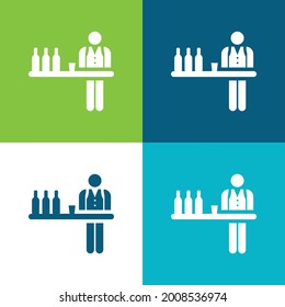 Barman Flat four color minimal icon set