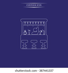 Barman illustration. Bar icon. 