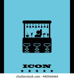 Barman illustration. Bar icon. 